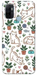 TPU чохол Demsky Cats pattern для Oppo A53 / A32 / A33