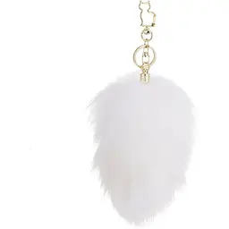 Металева анальна пробка Кролячий хвост Lockink Sevanda White Bunny-Tail Anal Rose-shape Plug - мініатюра 2