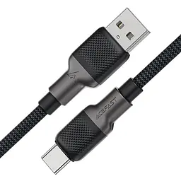 Кабель ACEFAST C10-04 USB to Type-C 3A, 1.2m, silicone, zinc connectors, чорний - мініатюра 2