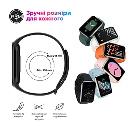 Силіконовий ремінець для фітнес браслетів Xiaomi Mi Band 7 Pro, Silicone, orange, зі зручною застібкою, на фітнес трекер та смарт годинник, ArmorStandart (ARM66797) - мініатюра 6