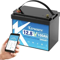 Акумулятор Kepworth LiFePO4 12V (12.8V/100Ah/1280Wh) (KW-12-100 Mini) [157177] - мініатюра 2