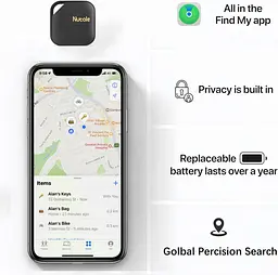 Локатор Nutale Air Pro Key Finder Tag Black - Тільки IOS - 1 шт. Bluetooth Item Finder Tracker Item Locator - Робота з iPhone - мініатюра 4