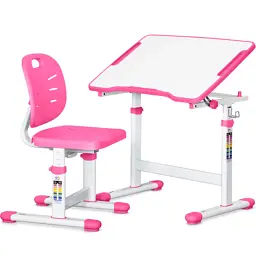 Парта зі стільцем Evo-kids Pink (Evo-07 Ergo PN) - мініатюра 1