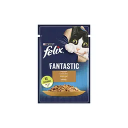 Вологий корм для кішок Purina Felix Fantastic з індичкою в желе 85 г (7613039832516) - мініатюра 1