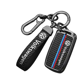 Чохол ключа Volkswagen карбон+ремінець+брелок