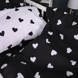 Комплект постільної білизни MirSon Kids Time 17-0669 Black and White Love 110 x 140 см (2200010180862) - мініатюра 2