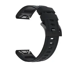 Силіконовий ремінець на смарт годинник Garmin 42,43 mm, Silicone, black, зі зручною застібкою, на фітнес браслет, ArmorStandart (ARM60799) - мініатюра 3
