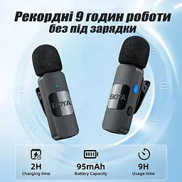 Петличка BOYA BY-V20 Type C з зарядним кейсом бездротовий мікрофон 2 шт. - мініатюра 7