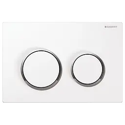 Клавіша змиву Geberit Omega20 біла хром глянець 115.085.KJ.1, Білий