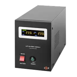 ДБЖ з правильною синусоїдою 24V LPY-B-PSW-1500VA+(1050Вт) 10A/15A - мініатюра 2