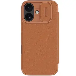 Шкіряний чохол-книжка Nillkin Qin Pro Camshield для Apple iPhone 17 (6.3) Brown - мініатюра 3