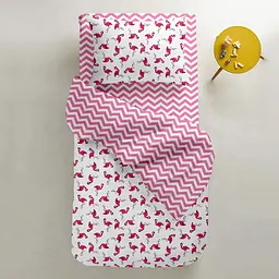 Простирадло Cosas на резинці в дитяче ліжечко 60х120 zigzag rose, рожевий (ZigRose_120) - мініатюра 3
