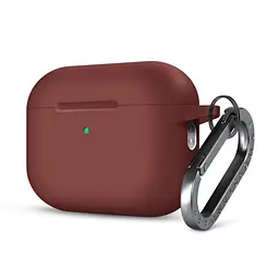 Силіконовий чохол для навушників Apple AirPods Pro 2 2022, Hang Case, коричневий, ультратонкий захисний кейс товщиною 2 мм, захист від подряпин, пилу та ударів, компактний, з карабіном для кріплення, ArmorStandart (ARM68599)