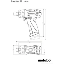Дриль-шуруповерт Metabo PowerMaxx SB (600385500) [119778] - мініатюра 3