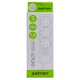 Мережевий фільтр живлення Patron (EXT-PN-SP-1032), 1.8m Black (EXT-PN-SP-1032) - мініатюра 3