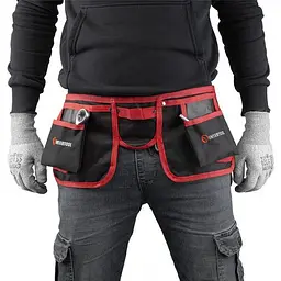 Поясна слюсарно-будівельна сумка INTERTOOL SP-1015, 11 кишень, поліестер Oxford 600D, фастекс ABS - мініатюра 4