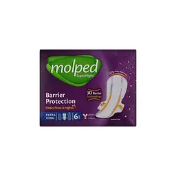 Гігієнічні прокладки Molped SuperNight Extra long  6шт. 32 см