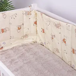 Захисний борт в ліжечко MirSon Kids Time 18-0009 Happy Hipos, бежевий - мініатюра 2