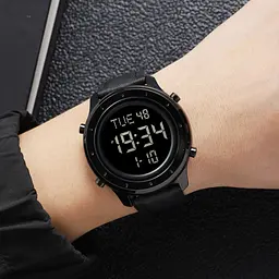 Чоловічий наручний годинник 1864LBKBK Black-Black Leather Skmei acs0030526 - мініатюра 3