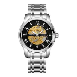 Наручний годинник чоловічий 8241 Silver-Black Forsining acs0031361