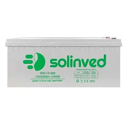 Акумуляторна батарея GEL SOLINVED 20012 12 В 200 А·год - мініатюра 2