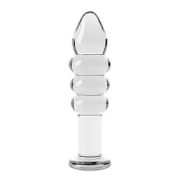 Скляний анальний фалоімітатор LoveToy Glass Romance 14 см прозорий - мініатюра 2
