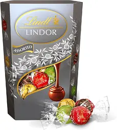 Шоколадные конфеты Lindt Lindor Chocolate Assorted Silver 200г - миниатюра 2