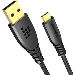 Кабель Tronsmart MUC04 Nylon Premium USB cable 1m With Gold-Plated Connectors Grey - мініатюра 2