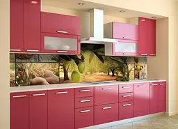 Кухонний фартух Оливковий гай для кухні наклейка ПВХ оливки маслини Зелений 60х300 см Happy Pocket Z180453