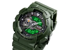 Чоловічий наручний годинник 1688AG Army Green. Skmei acs0030626 - мініатюра 4