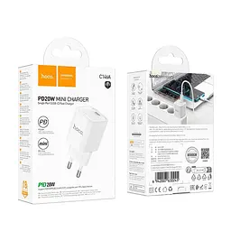 Адаптер мережевий HOCO Charm single port PD charger C146A |1Type-C, 20W/3A, PD/QC| - мініатюра 2