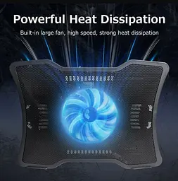 Охолоджувальна підставка для ноутбука 10-15 дюймів Pccooler N-133 BLUE LED 1300 RPM - мініатюра 2