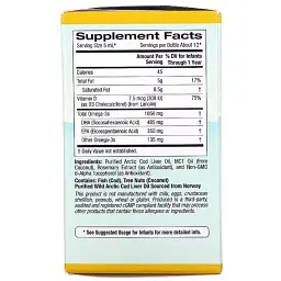 Дитячий DHA Омега-3 з вітаміном D3 California Gold Nutrition Baby's DHA Omega-3s with vitamin D3 2 рідких унції - мініатюра 2