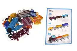 Конструктор FL1190 "Потяг" 34 дет. р.22x6x16 см YG Toys - мініатюра 2