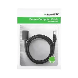 Патч-корд 5м F/UTP cat 6 RJ-45 extension black Ugreen (U_11283) - мініатюра 4