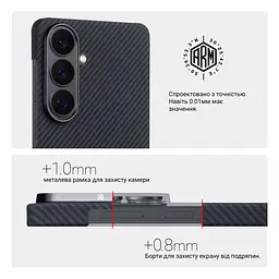 Чехол ArmorStandart BlackIcon Aramid Twill MagCase для Samsung S26 Plus Black (ARM90146) - мініатюра 6