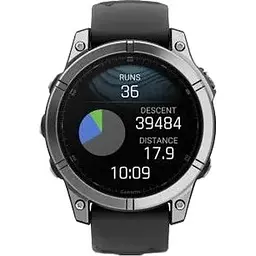 Смарт-годинник Garmin Fenix E 47mm AMOLED Stainless Steel with Black Silicone Band (010-03025-02/00) - мініатюра 6