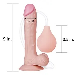 Фалоімітатор з еякуляцією LoveToy Squirt Extreme 23 см тілесний - мініатюра 12