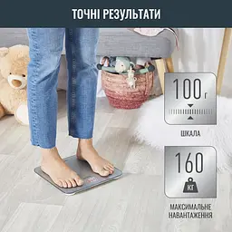Ваги підлогові Tefal Goodvibes Life Bluetooth 160 кг AAAx3 в комплекті скло сірі - мініатюра 7