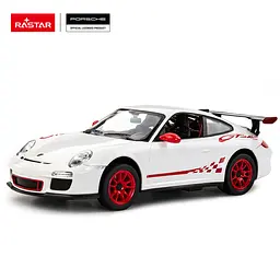 Машинка Porsche GT3 білий RASTAR модель 1:14 Автомобіль на дистанційному керуванні + пульт - мініатюра 2