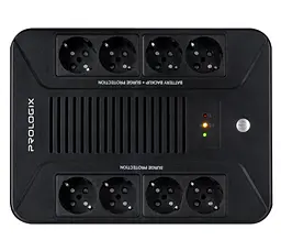 Джерело безперебійного живлення (ДБЖ) UPS Prologix зі стабілізатором AVR 850VA 480W Lin.int. 8xSchuko - мініатюра 3
