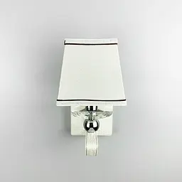 Бра з класичним тканинним абажуром та екошкірою Line F S 1449/1 WH - мініатюра 7