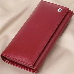 Місткий жіночий гаманець із натуральної шкіри ST Leather 23089 бордовий - мініатюра 1