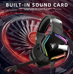 Ігрові навушники з мікрофоном Jedel GH244 RGB Balck - мініатюра 5