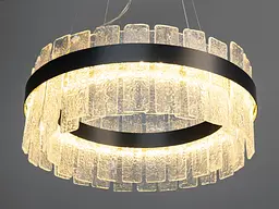 Стельова люстра LED Diasha 817/500PB, 110W, чорна, регульована висота, для коридору та вітальні - мініатюра 3