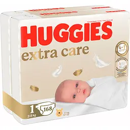 Набір підгузки Huggies Extra Care M-Pack 1 (2-5 кг) 168 шт. - мініатюра 2