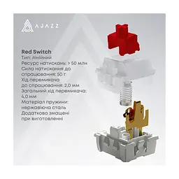 Клавіатура Ajazz NacodeX NK68 V2 Red Switch LED USB UA Purple/White/Blue (NK68-V2-R-PWB) - мініатюра 10
