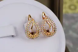 Сережки Xuping Jewelry чиста енергія 1.4 см золотисті