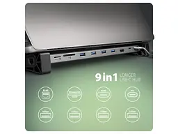 USB-хаб AXAGON HMC-10HLS - мініатюра 6