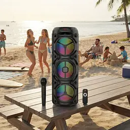 Колонка з мікрофонами ZQS8308 / Колонка Bluetooth / Акустична система на три динаміки - мініатюра 2